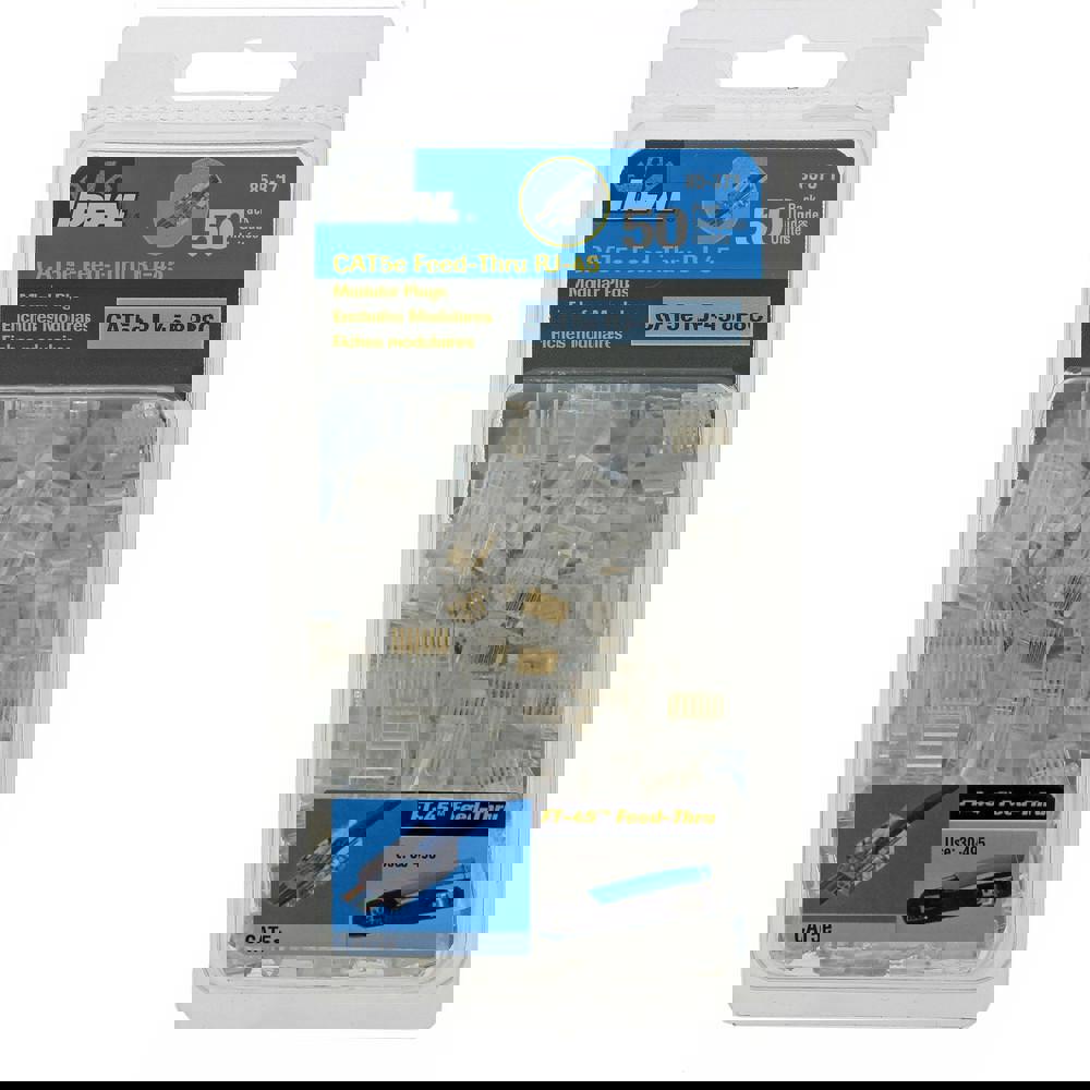 Modular Connectors; Connector Type: RJ45 ; Data Rating: Cat5e ; Number of Positions: 8 ; Number of Contacts: 8 ; UNSPSC Code: 39121400